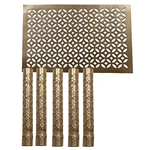 Kuber Industries PVC Soft leather Rectangular Dining Table Placemat, Pack of 6 (Gold)