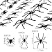 Plastic Spiders Halloween, 100 PCS Black Fake Spiders Halloween Decorations, Mini Spiders Halloween Decor Small Plastic Spiders Bulk Realistic Spider Tiny Spiders Halloween Fun bugs and Spiders Toys