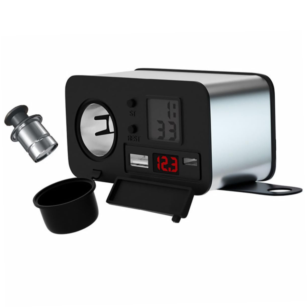 Angoily Motorcycle 3a Portable 12v USB Cigarette Lighter Socket Waterproof Cellphone Power Adapter