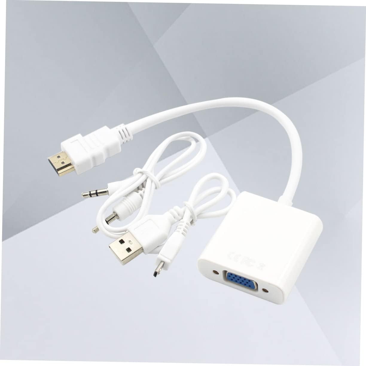 to Adapter with Audio Video Converter for Computer Laptop Tablet USB Powered and Play Supports Resolution White