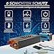 Wechselrichter 2000W 12V auf 230V Reine Sinuswelle - Spannungswandler LCD Display mit 2 EU-Steckdosen und 3 USB Typ-C Port，Steckdose mit Fernbedienung für Wohnmobil Auto Camping