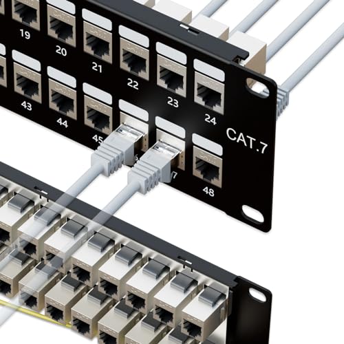 Coupleur traversant Cat7 RJ45 iwillink châssis blindé 2U 48 ports haute performance