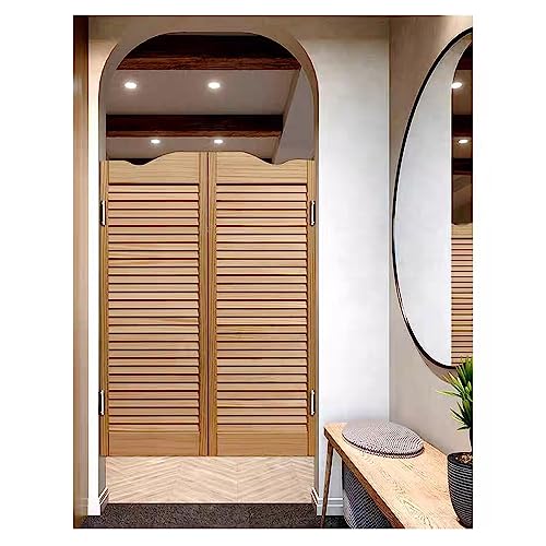 Puerta Pasillo Puerta abatible de madera maciza, Puertas de café Puertas abatibles, Retro Louvered Café Interior Saloon Puerta abatible de madera maciza ( Color : A , Size : W75xH70cm(29.52x27.55in) )