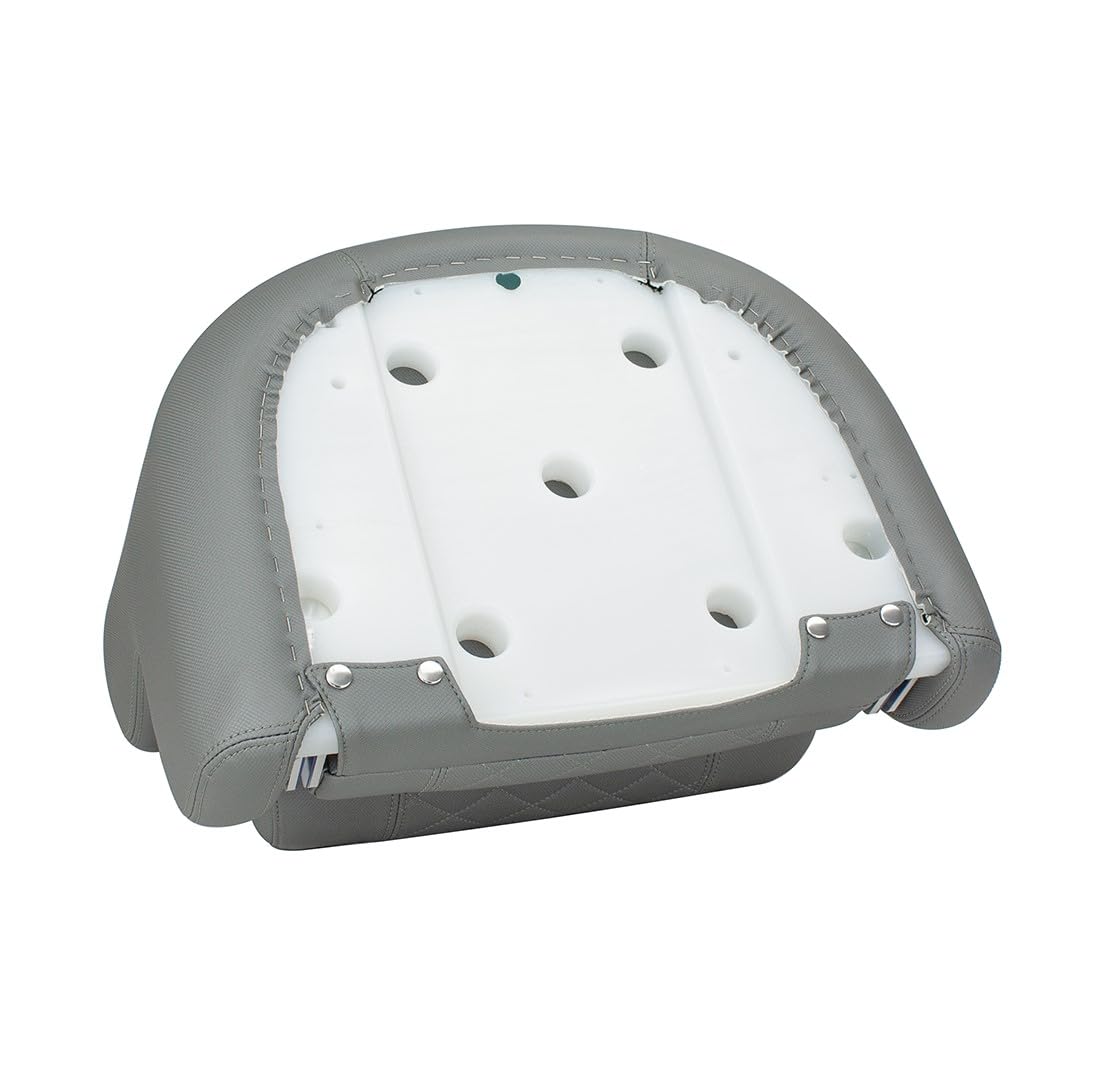 Bootssitz/Bootsstuhl/Steuerstuhl "MURR", FlipUp-Funktion, Vinyl Haptik ähnlich Stoff, für Motorboot, Angelboot, Yacht, Boot, Marine (staubgrau)