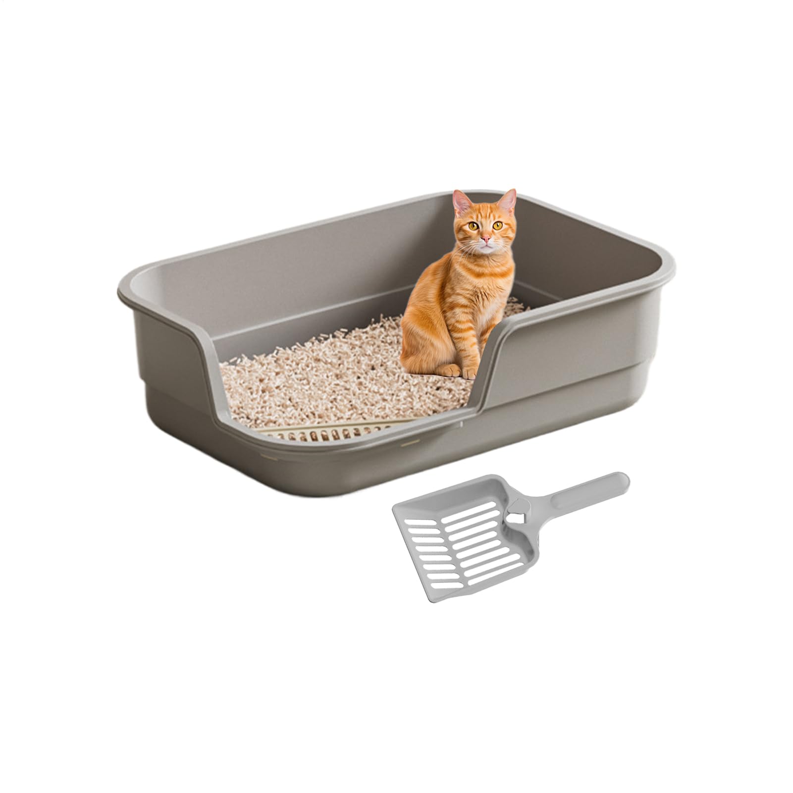 Großes Katzenklo Spritzsichere Hohe Seiten