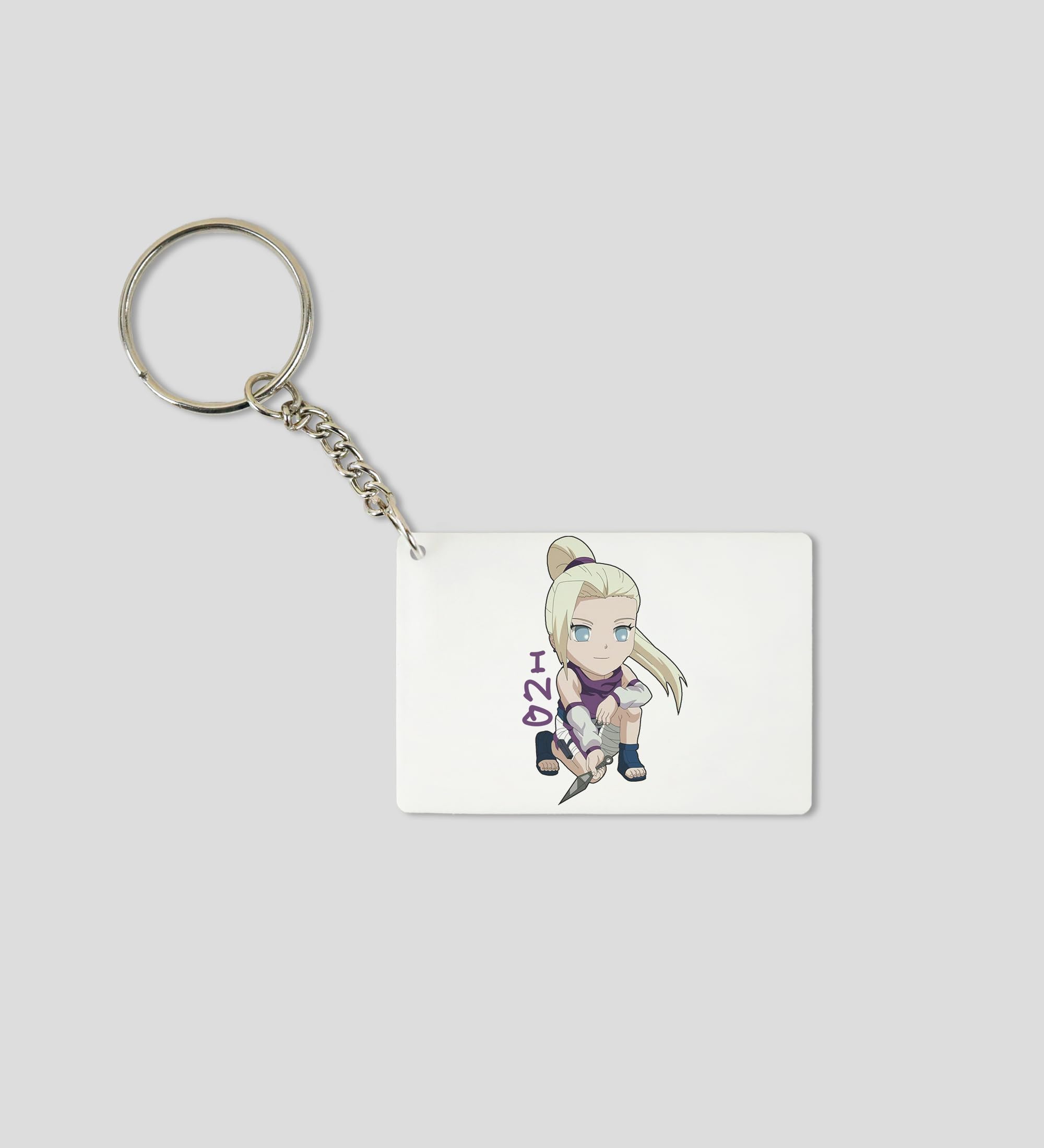 METROMANTARThe Mind Transfer Master, Ino Yamanaka - Printed White Anime Keychains Pack Of 2