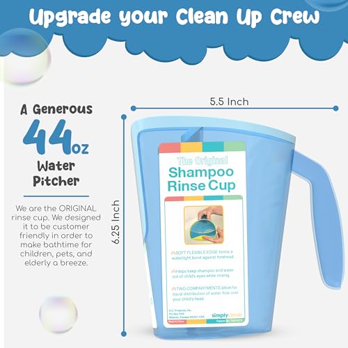 Image of Shampoo Rinse Cup for Kids | Baby Bath Pail | Tear Free Baby Rinser Pail - Three Color Choices