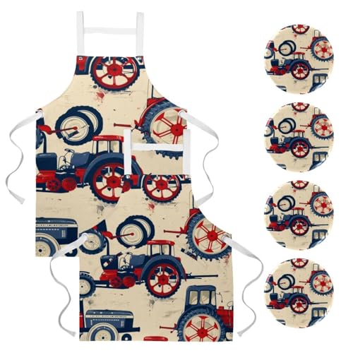 Tabliers de cuisine anti-taches avec broches ajustables pour service et pâtisserie