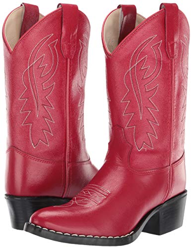 Old West Boots Girls Western Boot (Toddler), Red, 4 - Thumbnail 7