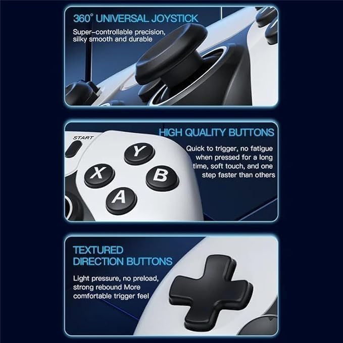 DECTEMS M22 Game Stick Console 64GB TF Card | 30,000+ Retro & Modern Games Preloaded | 2.4G Wireless Dual Controllers | Supports 52+ Emulators | 1080P HDMI Plug and Play Video Game Console for TV 3
