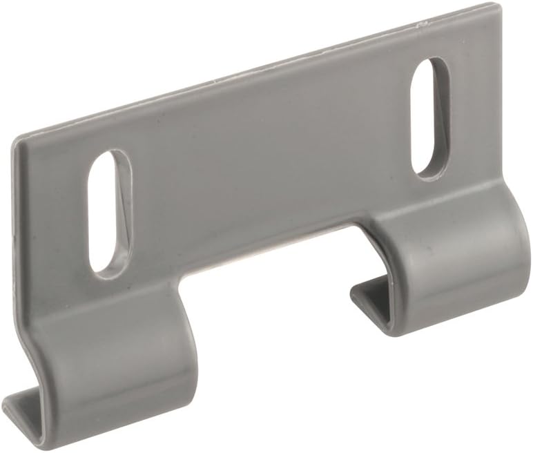 M 6191 Shower Door Bottom Hook Guide, 2 In. Hole Center Spacing, Plastic Construction, Gray in Color (2 Pack)