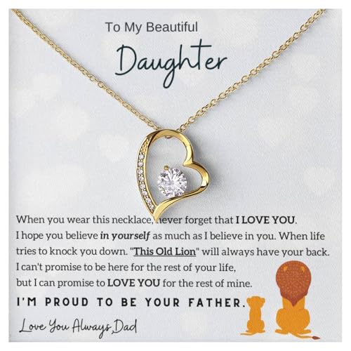 Jewelry Father Daughter Necklace - Forever Love, Proud to Be Your Father - Christmas Birthday Gift From Dad