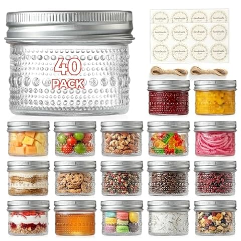 NETANY 40 Pack Small Glass Jars with Lids — $29.99 (14% off)