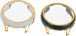 PartyKindom Capa De Relógio Protetor De Tela Protetor De Tela De Vidro 2 Peças Capas Para Smartwatch Premium Conchas De Relógio Capa De Relógio Protetores De Caixa De Relógio Capas Protetoras
