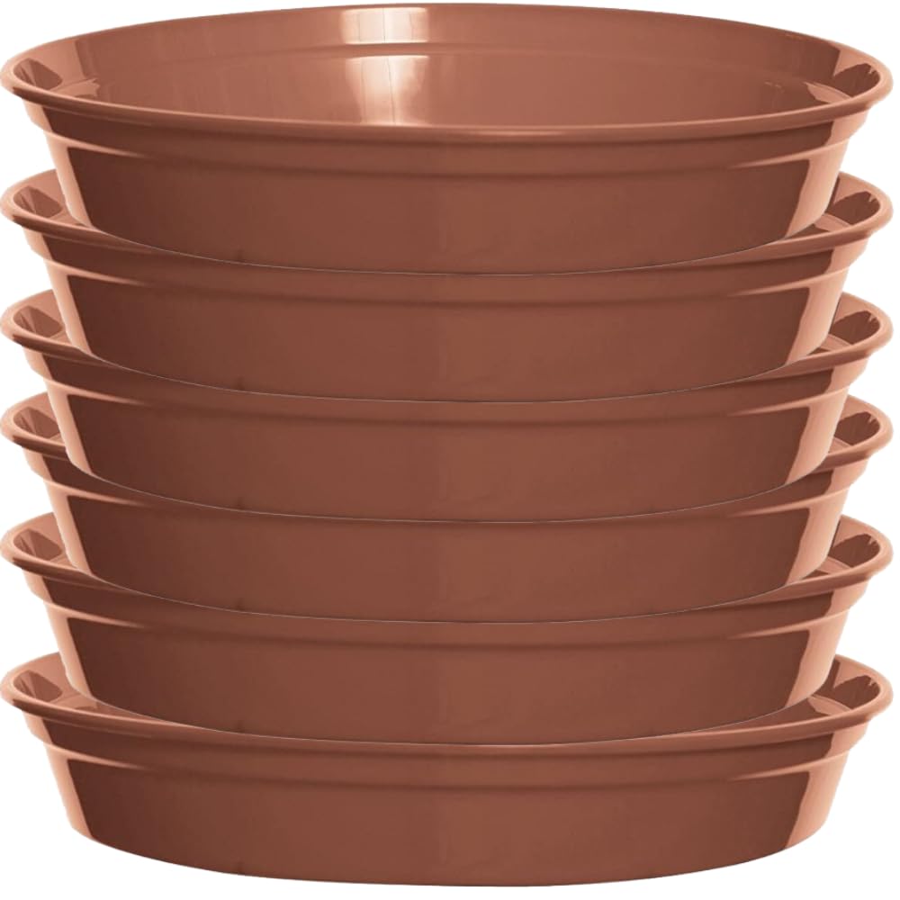 Concept4u Garden Pot Saucer for 25cm Pot Terracotta Plastic Plant Saucer Round Flower Plant Pot Drip Trays for Indoor Outdoor Garden Surface Protection