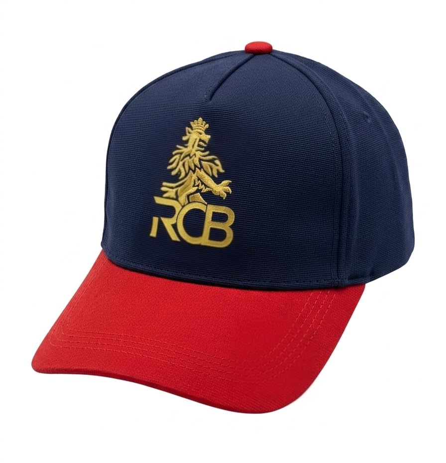 Cricket Cap, Navy Blue and Red, Embroidered Logo-image-19