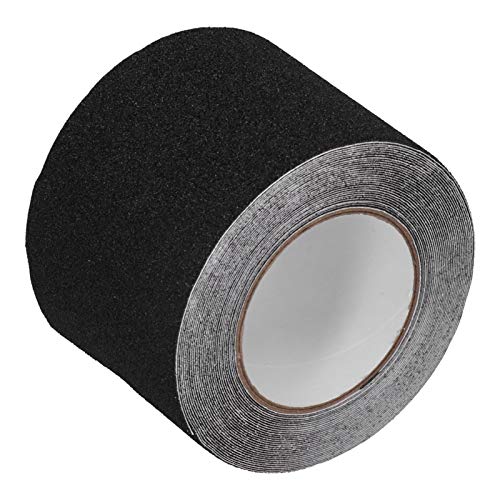 GYZOUKA Cinta Adhesiva De Seguridad Para Marcar Bandas De Advertencia Antideslizantes Negras Para Tuberías De Paredes De Piso, 10 Cm X 10 M