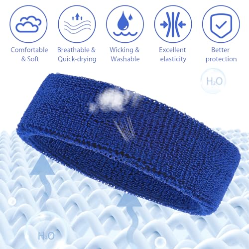 Faixa de cabelo masculina Mabor pacote com 5 faixas de cabelo para corrida atlética, ciclismo, exerc
