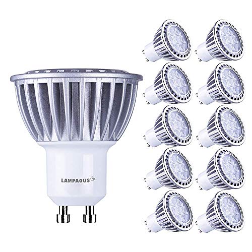 Lampaous PB-Versand - Bombilla led (GU10, 7 W, luz blanca fría, equivalente a 70 W, 600 lm, 230 V CA, 10 unidades) Cover