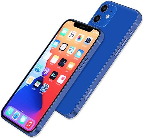 [Full Metal] Dummy Phone Display Model Compatible with Apple iPhone 12 Pro Max 12 Mini Non-Working Upgraded Metal Frame (12 Blue colorscreen)