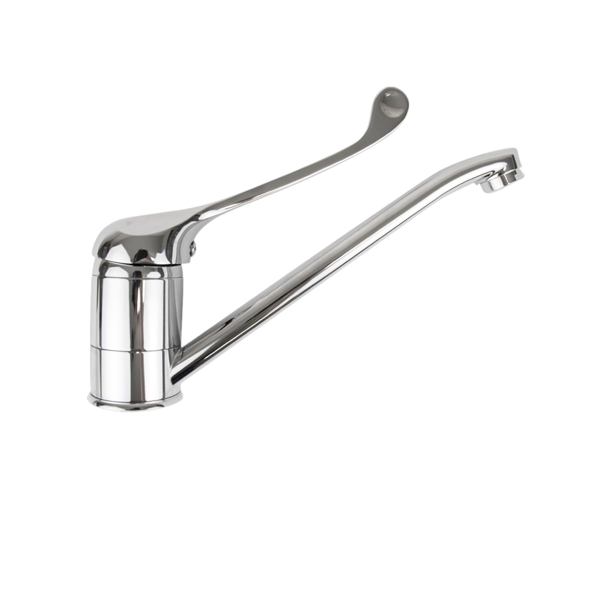 Fregadero Industrial con Balda Acero Inoxidable, 1 Seno con Escurridor, 1200x600x850mm, Barra de Refuerzo y Patas Regulables, Ideal Hostelería y Bares (Izquierda, Grifo monomando codo)