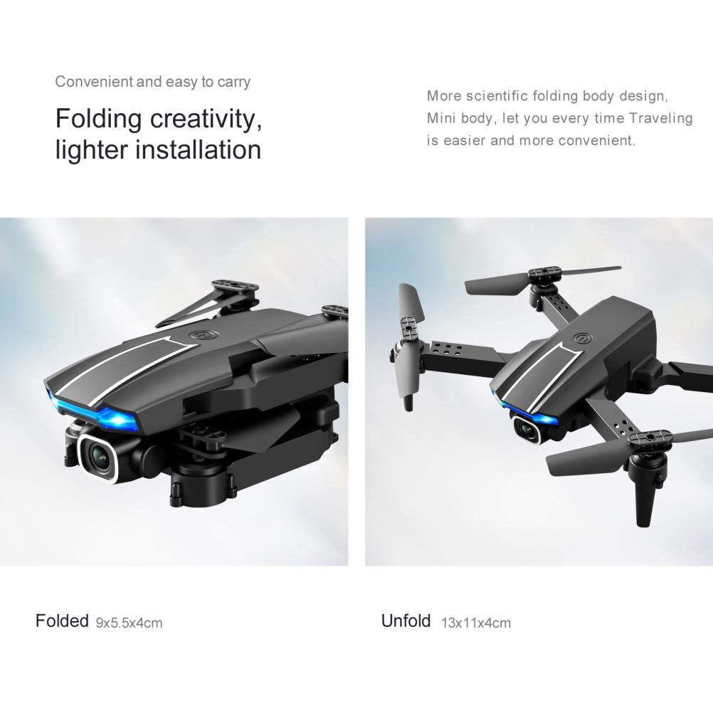 tairong Drohne mit Dual Kamera 4K HD, S65 RC Quadrocopter faltbar Anfänger Erwachsene, GPS Intelligent Return, 2,4 GHz FPV Live, Lange Flugzeit
