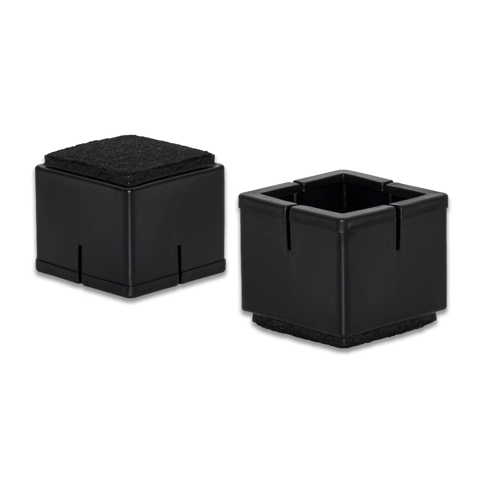 4 Tappi Protettivi Per Gambe Mobili 60x60 Mm - PVC Nero, Per Sedie, Tavoli, Divani - Foto 6