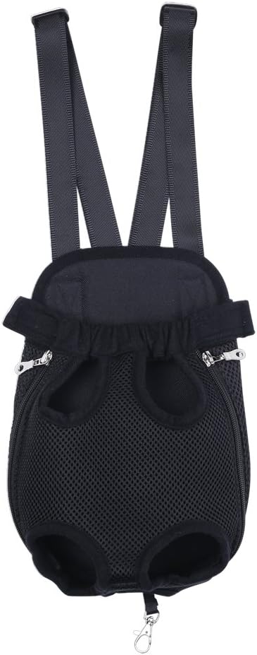FourlegMate Nylon Pet Carrying Backpack(Black,Medium)