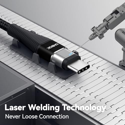 Image of Extra Long USB C to USB C Cable (2Pack 15FT, 100W) USBC Charger Fast Charging Cord Braided, Type C Cable for iPhone 17 Pro Max, 16 /15, iPad Pro /Air /10, Samsung, Pixel, Moto, Android Phones - Black