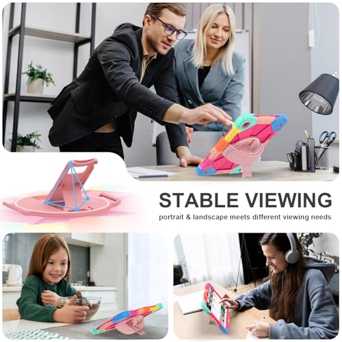 Image of Nitupai Case for Galaxy Tab A11+ Plus 2025 / A9+ 2023 11 Inch, Rainbow Pink
