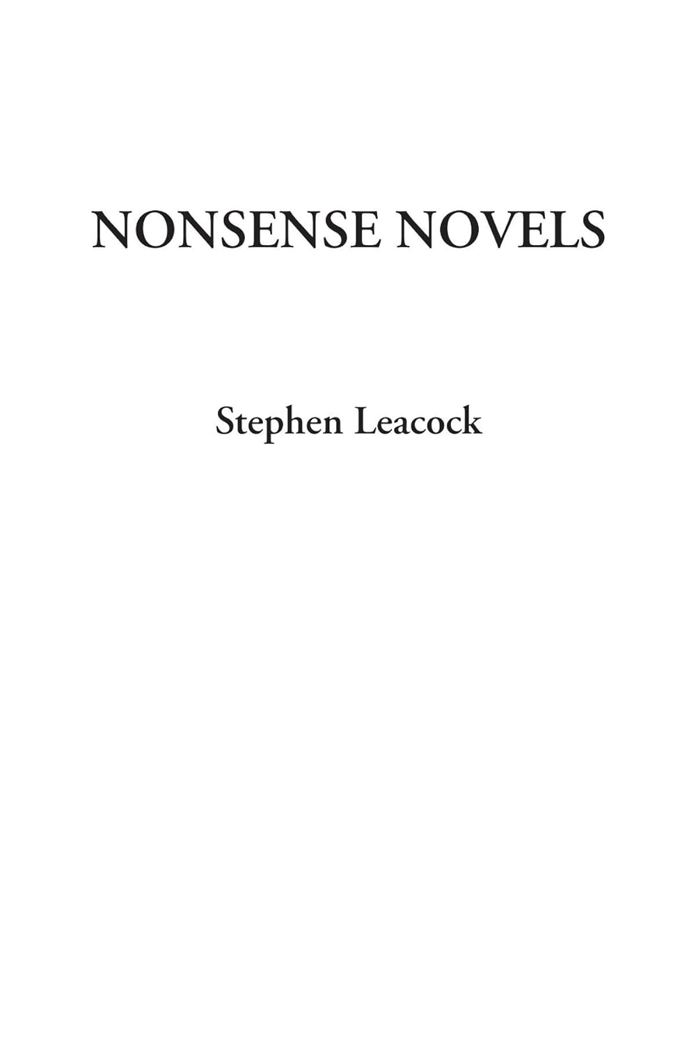 Nonsense Novels