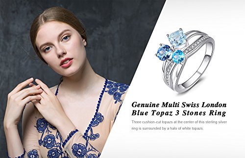 JewelryPalace Anello in argento Sterling 925 con 3...
