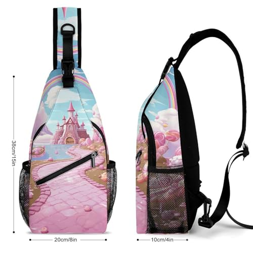 Bolso Crossbody Sling Rosa Candy Land para Viaje miniatura 2