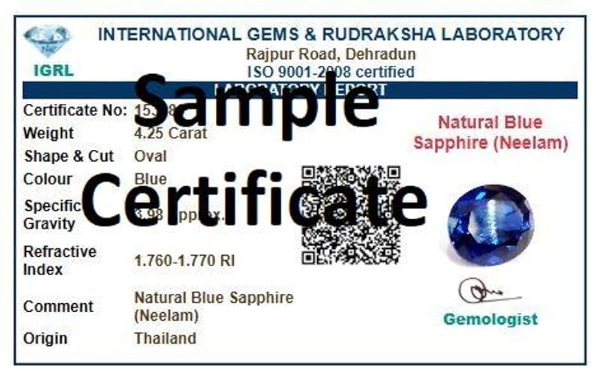 3.25-3.50 Ratti Blue Sapphire Neelam Gemstone Panchdhatu Ring, Unisex