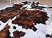 ecowhides 100% Genuine Brazilian Cowhide Rug - Tricolor, Brown, Black & White - Luxury Cowskin Leather Area Rug Decor (X-Large) 7 x 6 ft