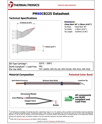 Image of Thermaltronics PM60CB225 Chisel Bent 30deg 1.78mm (0.07in)
