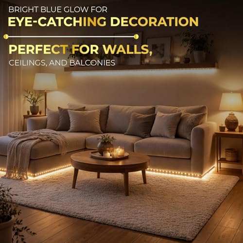 Image of Lexton Decorative 20 Meter Long Warm White 2400 LED Rope Light | Plug Sourced | Waterproof & Flexible LED Strip | Suitable for Home Decor, Outdoor Decoration, Diwali, Birthday, Christmas (Pack of 1)