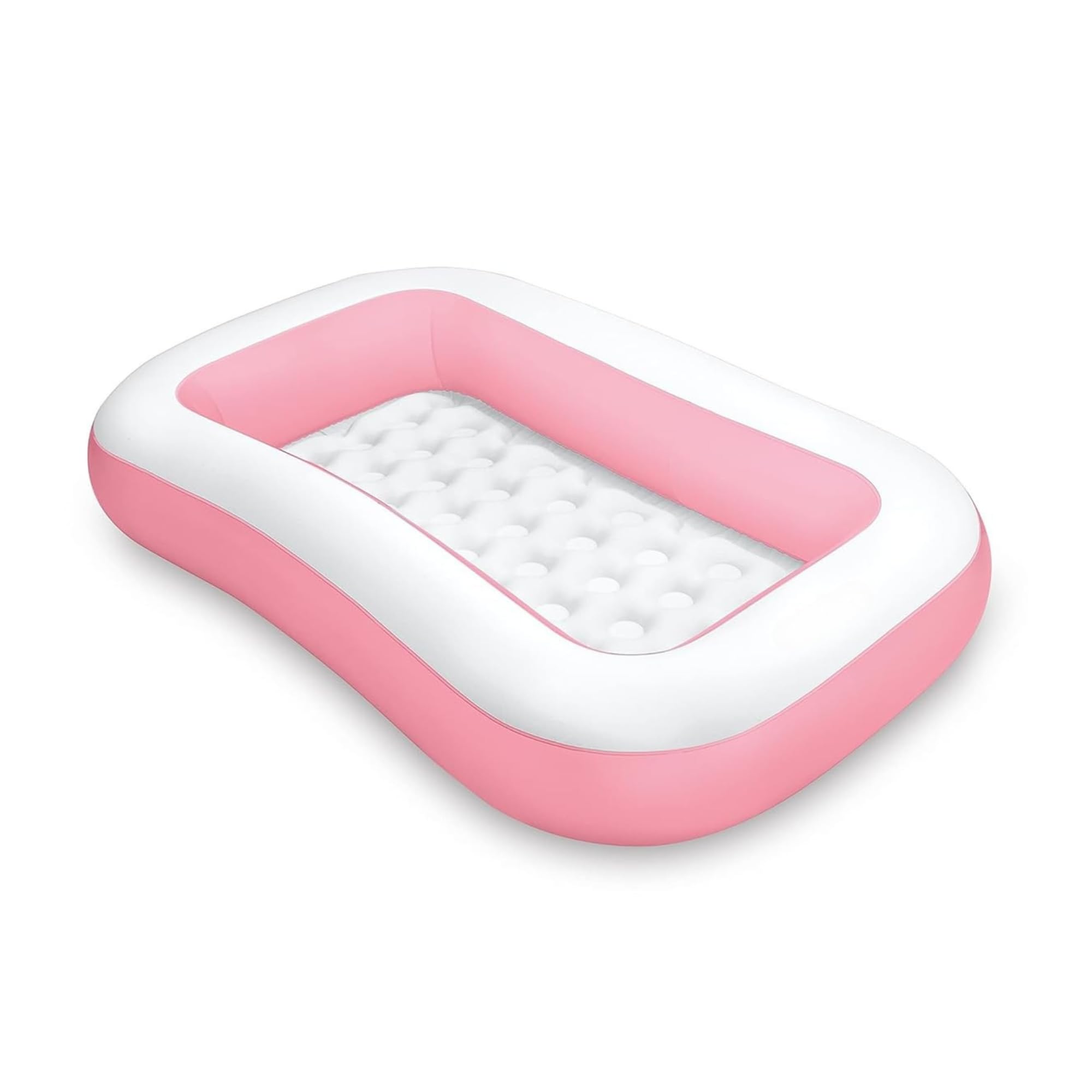 KinderTales® Portable Inflatable Kids Pool – 166x100x25cm, 51L Pink PVC, Soft Floor, Drain Plug & Repair Patch, Perfect for Home & Outdoor Summer Fun-image-46