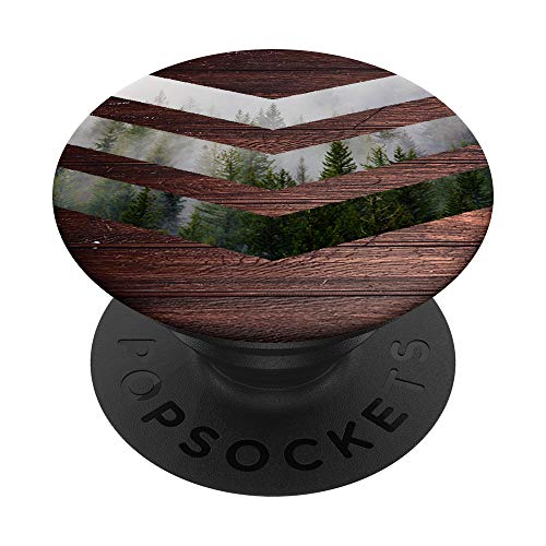 Geometry Outdoor Wood Hiking Nature Mountain Forest Lover PopSockets PopGrip - Support et Grip pour Smartphone/Tablette avec un Top Interchangeable