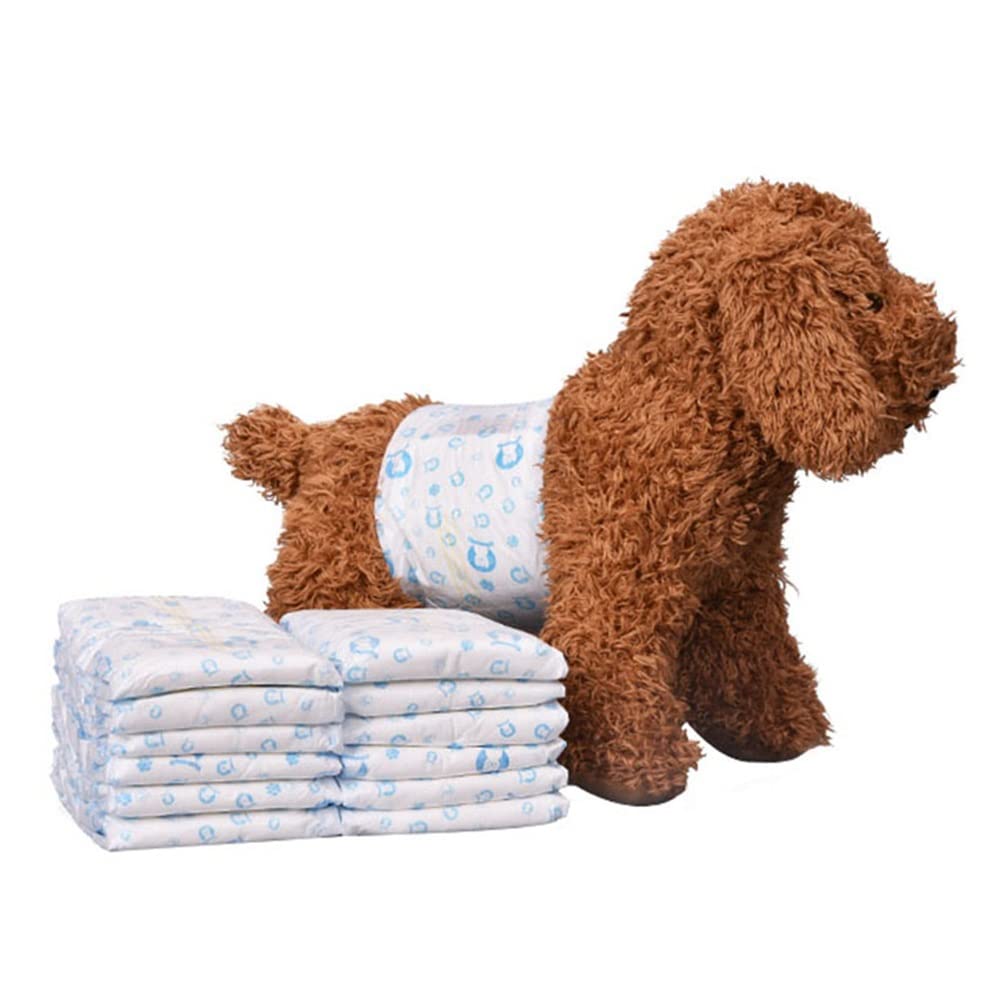 Dog Wraps Disposable Male Dog Diapers - XS, Pet Cat And Dog Panties With Green Pattern, Humidity Display, 15-30 CM / 6-11.8 Inch, 24 PCS