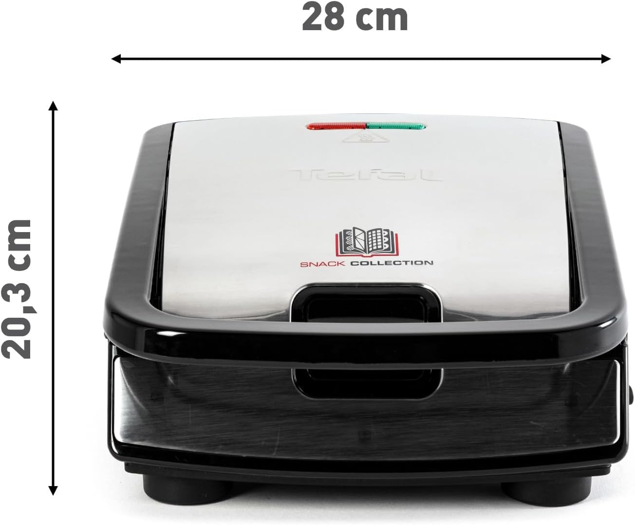 Tefal SW854D tostiera 700 W Nero, Acciaio inox (Tefal SW854D16 sandwichtoaster 700 W S)