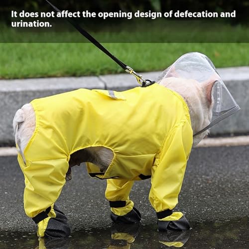 Imperméable pour chien réfléchissant et coupe-vent avec capuche