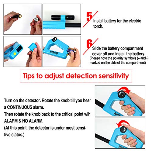 all-sun TS20A Junior Metal Detector for Children DIY Beach Yard Toy, Blue - Thumbnail 2