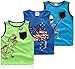 Coralup - Camiseta interior sin mangas para niños y niñas, 100 % algodón, diseño de dinosaurio, 3 unidades, cómoda, transpirable, de 12 meses a 13 años Multicolor multicolor 18-24 Meses