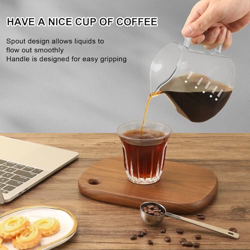 Image of Mongdio Pour Over Coffee Maker, 20 oz High-Heat Borosilicate Glass Coffee Maker with 100pcs Paper Filters, 5 in 1 Drip Coffee Maker Set for Home Cafe Restaurant and Camping - 600ml, Clear