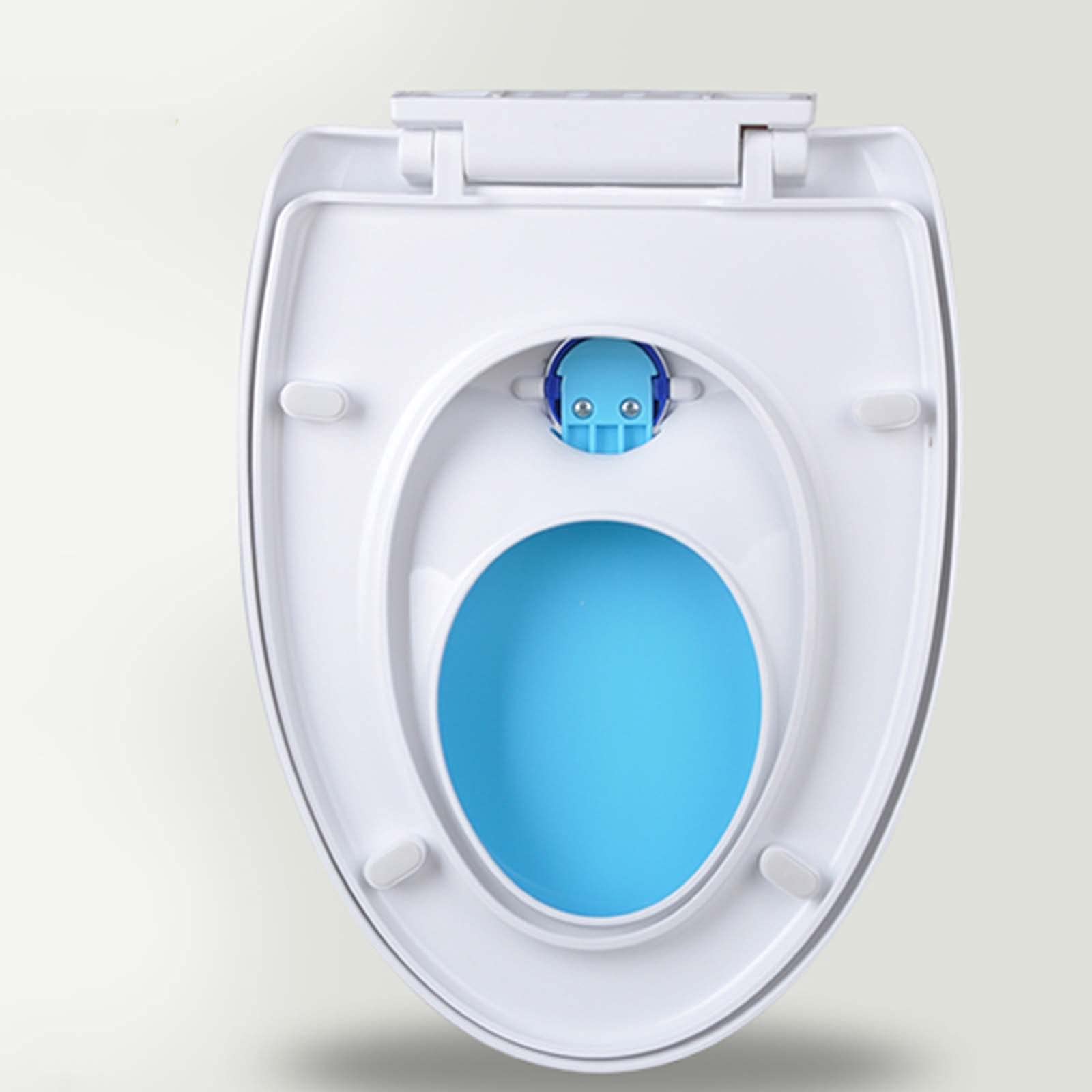 Sedile WC colorato con seggiolino per bambini integrato, sedile WC spesso, sedile WC a chiusura rallentata, materiale PP, installazione inferiore, facile da installare e pulire/giallo/allungato-V