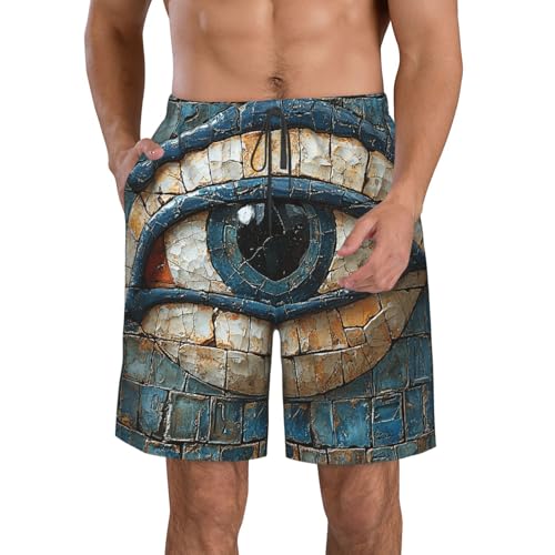 Men's Swim Trunks Beach Board Shorts Swimming Quick Dry - Ancient Egyptian Eye Symbol