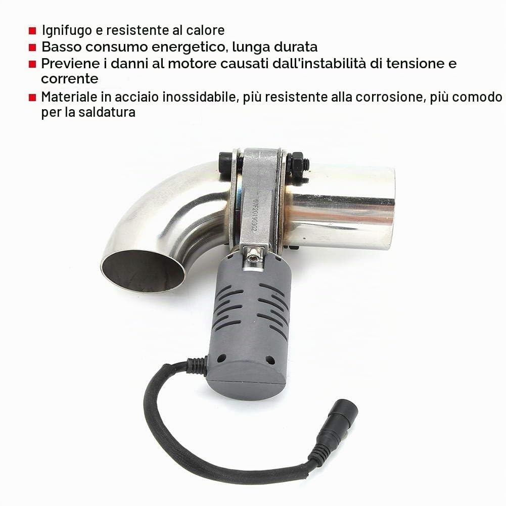 Valvola di scarico, 50mM 2 pollici universale in acciaio inox valvola di scarico elettrico marmitta valvola del tubo di ritaglio con accessori auto telecomando