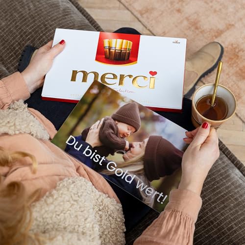Merci personalised chocolate gift box - Customise your delicacy selection of chocolate mix from Merci chocolate the gift for women and gift for men (400 grams Merci)