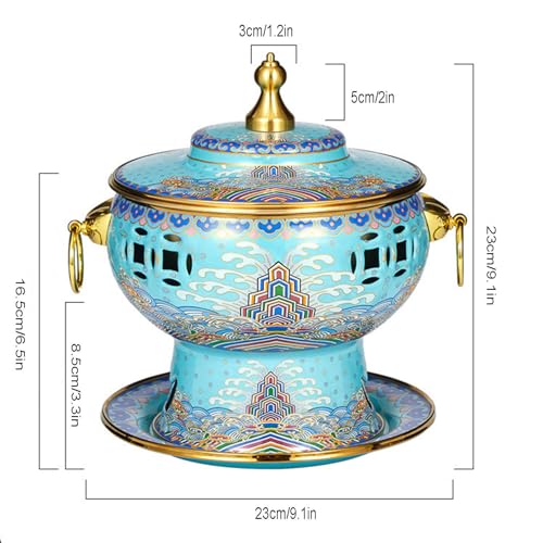 Olla china de cobre para hot pot pequeña con alcohol miniatura 2